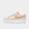 Nike Women's Blazer Low Platform Casual Shoes In Sanddrift/hemp/black