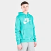 Nike Men's Sportswear Club Fleece Hoodie In Washed Teal/washed Teal