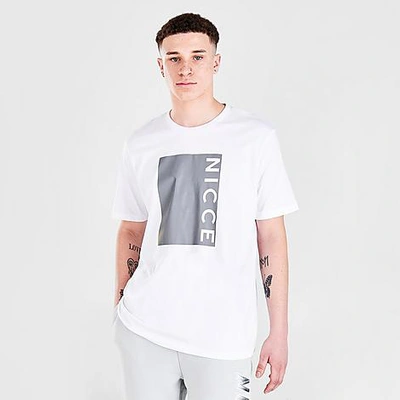 Nicce Men's Cube Logo Print T-shirt In White