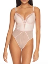 Curvy Kate Lucky Star Plunge Bodysuit In Blush Pink