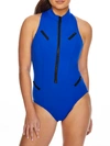 Magicsuit Deep Dive Coco Plunging Underwire One-piece Swimsuit Women's Swimsuit In Sapphire