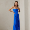 Polo Ralph Lauren Rhiannon Twist Strapless Cascading Ruffle Gown In Royal  Blue | ModeSens