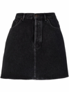 Acne Studios Black Denim Mini Skirt In Black