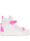 Giuseppe Zanotti Coby High-top Leather Sneakers In White