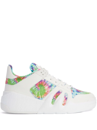 Giuseppe Zanotti Talon Tie-dye Panelled Sneakers In White