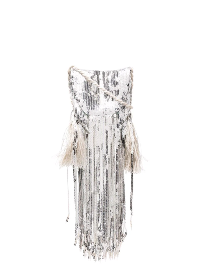 Forte Forte Sequin-embellished Mini Bag In Silber