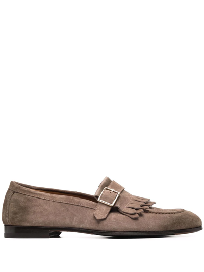 Doucal's Fringe-detail Loafers In Nude