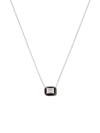 NIKOS KOULIS 18KT WHITE GOLD DIAMOND AND ENAMEL NECKLACE