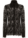 Dolce & Gabbana Lace Shirt In Schwarz