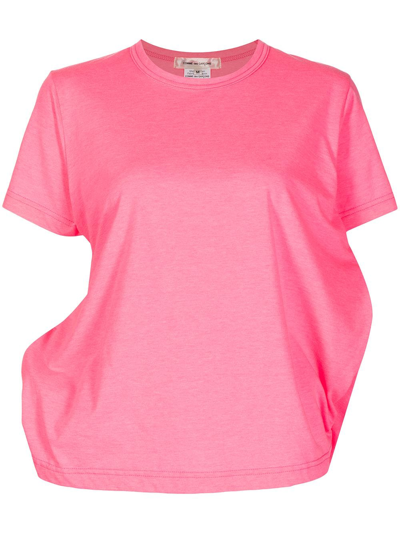 Comme Des Garçons Relaxed-fit Scoop-neck Cotton-blend T-shirt In Pink & Purple