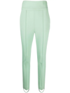 Loulou Studio Pinzon Stretch-wool Tapered Stirrup Pants In Green