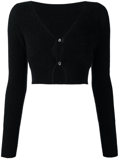 Jacquemus Le Cardigan Soli Wool-blend Cardigan In Black