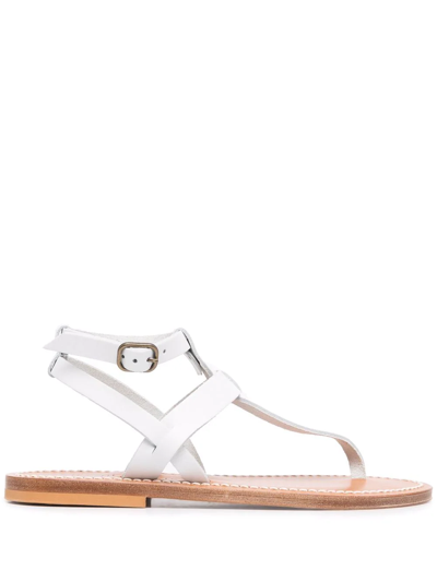 K.jacques Buckle-fastening Open-toe Sandals In Weiss