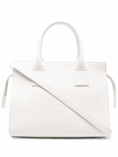 Marsèll Medium Leather Tote Bag In White