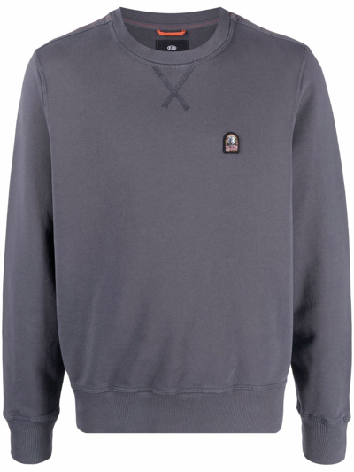 Parajumpers Logo-patch Crewneck Sweatshirt In Grey