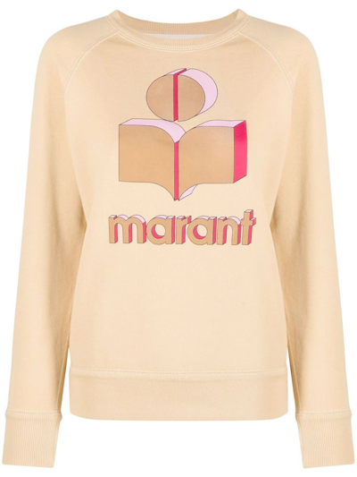 Isabel Marant Étoile Milly Logo Sweatshirt In Nude & Neutrals