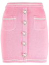 Chiara Ferragni Heart-shaped Button Skirt In Fuchsia