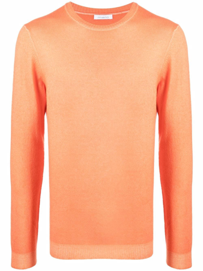Malo Fine-knit Cashmere-blend Jumper In Orange