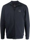 Paul & Shark Logo-print Zip Sweatshirt In Blau