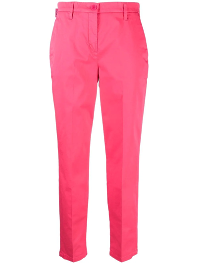 Jacob Cohen Stretch-cotton Tapered Chinos In Rosa