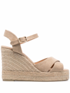 CASTAÃ±ER WOVEN RAFFIA WEDGE ESPADRILLES