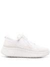 Chloé Chloe Nama Mix Material Low-top Sneakers In White