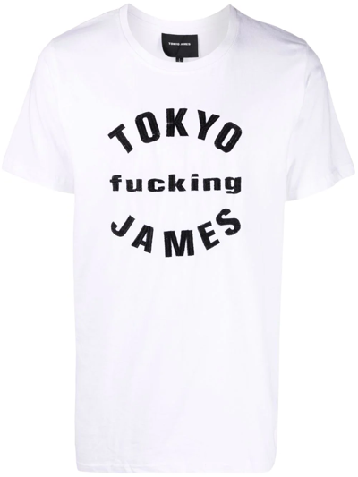 Tokyo James Logo-print Short-sleeved T-shirt In White Blk