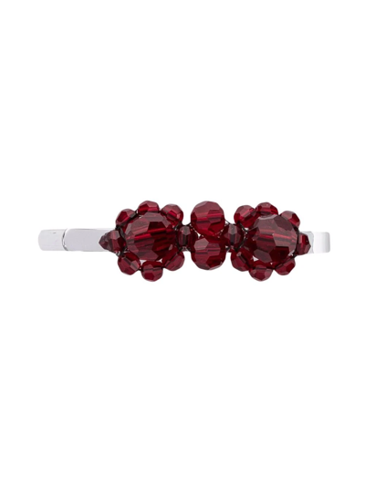 Simone Rocha Faceted-bead Hair Clip In Red