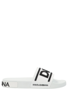 Dolce & Gabbana Dolce&gabbana Logo Embossed Sport Slide In White/black