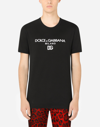 Dolce & Gabbana Jersey Round-neck T-shirt With Dg Milano Embroidery In Black