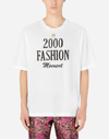 DOLCE & GABBANA COTTON T-SHIRT WITH DG LOGO AND PRINT