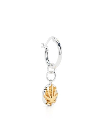 True Rocks Marijuana Leaf 耳环 In Silver