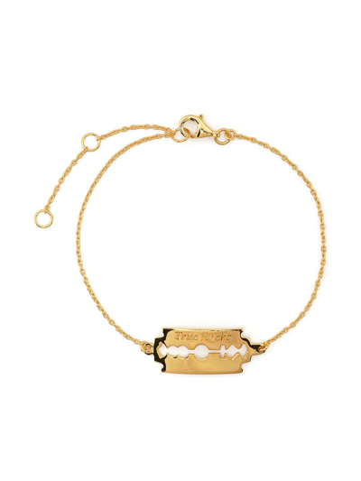 True Rocks Razor Charm Bracelet In Gold