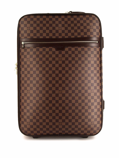 Pre-owned Louis Vuitton  Pegase 45 Trolley In Brown