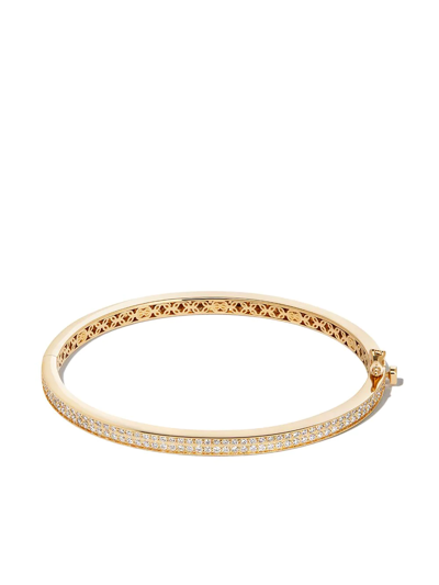 Sydney Evan 14kt Yellow Gold Pavé-set Bangle