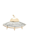 Sydney Evan 14kt Yellow Gold Flying Saucer Diamond Stud Earring In Gold
