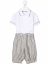 La Stupenderia Pinestripe-print Set In White