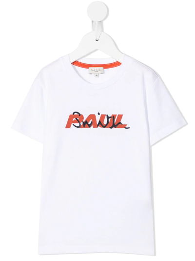 Paul Smith Junior Kids' Paul Smith T-shirt Bianca In Jersey Di Cotone In White