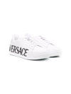 Versace Greca Logo-print Lace-up Trainers In White
