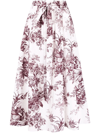 ERDEM BERNADETTE 花卉印花中长半身裙