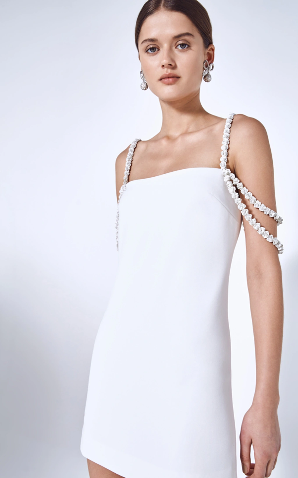 Alexis Women's Ciena Embellished Crepe Mini Dress In White,black | ModeSens