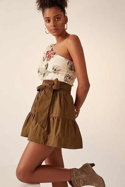 Daily Practice By Anthropologie The Somerset Mini Skirt In Green