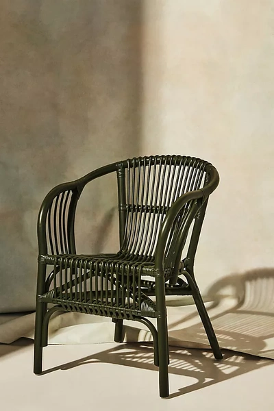 Anthropologie Pari Rattan Chair In Green