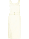Kenzo Cotton Pinafore Dress In Yellow