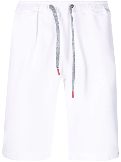 Kiton Straight-leg Track Shorts In Weiss