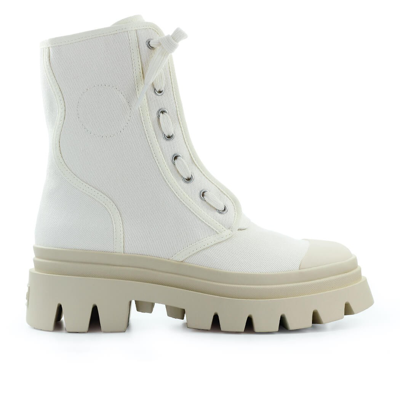 Ash Phoenix Ivory Combat Boot In Baryt