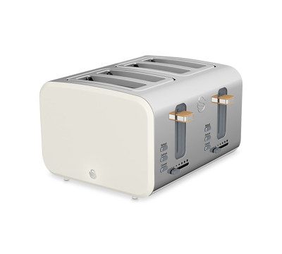 Salton Nordic 4-slice Toaster In Cotton White