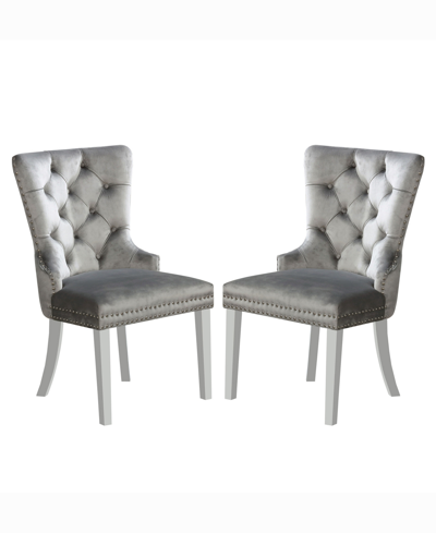 Furniture Of America Brindabella Tufted Chairs, Set Of 2 In Gray