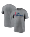 NIKE MEN'S NIKE HEATHERED CHARCOAL LOS ANGELES ANGELS LOCAL REP LEGEND PERFORMANCE T-SHIRT