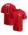 FANATICS MEN'S FANATICS RED ST. LOUIS CARDINALS NUMBER ONE DAD TEAM T-SHIRT